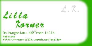 lilla korner business card